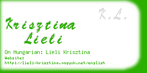 krisztina lieli business card